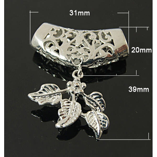 Platinum Brass Leaf Pinch Bails