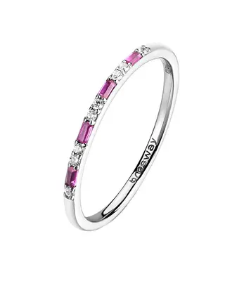 Brosway Bellissimo Anello In Argento Con Zirconi Fancy Passion Ruby Fpr144 - Circuito: 58 Mm