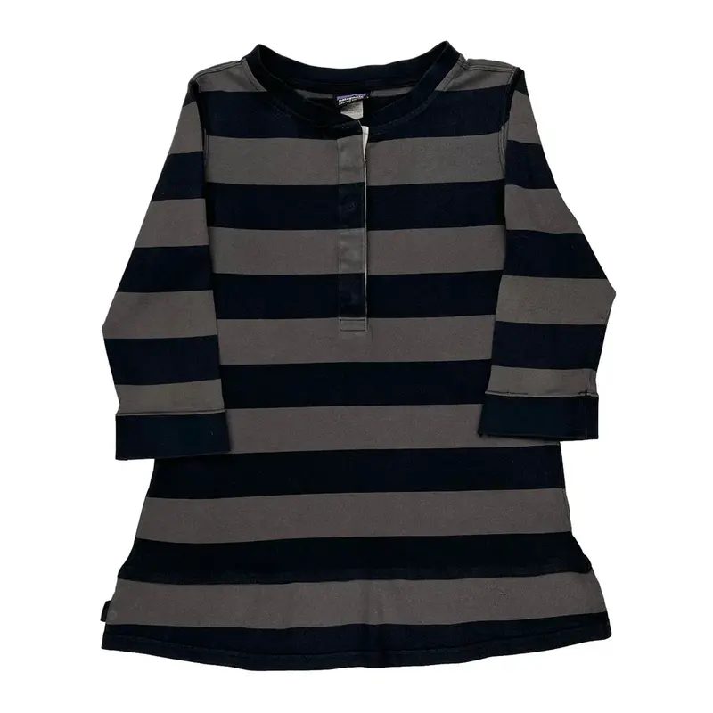 Patagonia Striped Top - Medium Black Cotton