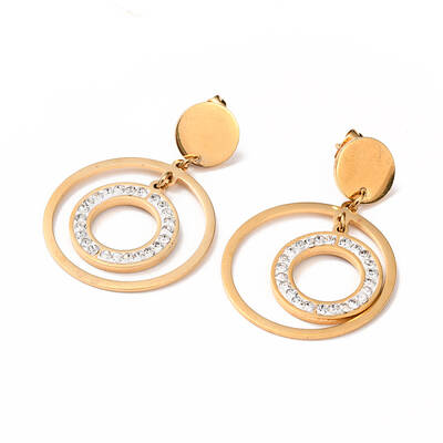 304 Stainless Steel Dangle Stud Earrings