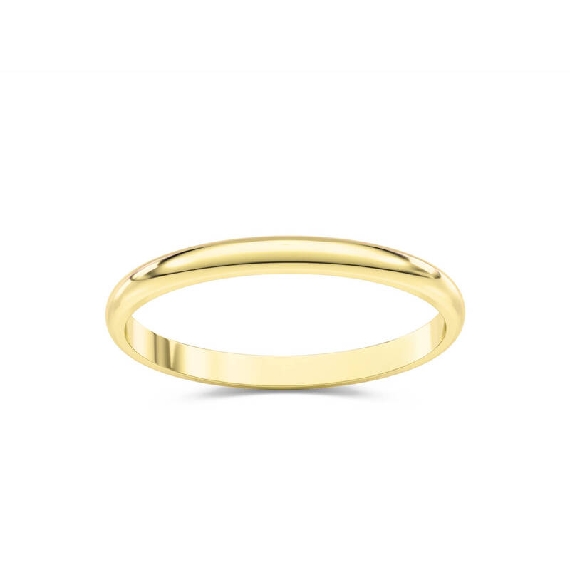 Veda Wedding Band | 14K Yellow Gold 2mm