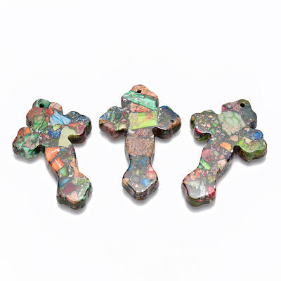 Synthetic Imperial Jasper Big Pendants