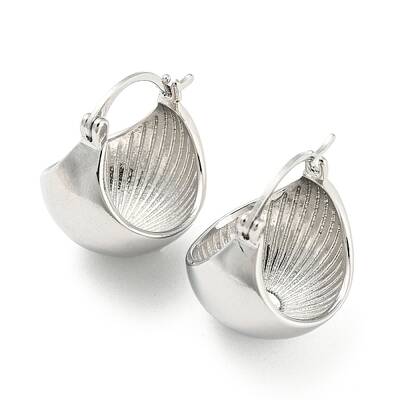 Rack Plating Brass Round Hoop Earrings