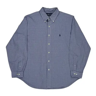 Ralph Lauren Checked Shirt - XL Blue Cotton
