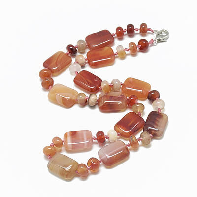 Natural Carnelian Beaded Necklaces