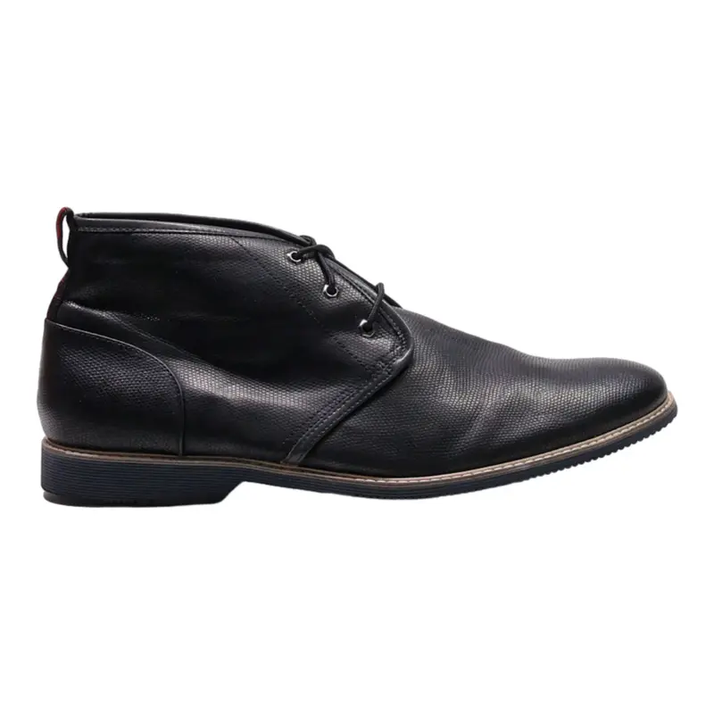 STEVE MADDEN Ankle Boots Black Leather Mens UK 14