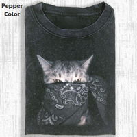 Funny Animal Vintage Graphic Tee, Outlaw Cat T-Shirt, Animal Shirt, Unisex Meme Cringe Funny Shirt, Menswear Womenswear Stree...