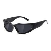 Y2K Wrap Around Polarized Sunglasses for Women Men, Trendy Sports Fashion Shades Sun Glasses, Unique Futuristic Style Design ...