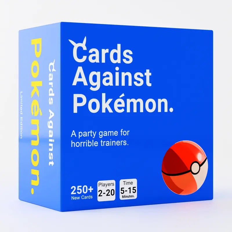 Cards Against Pokemon - Limited Edition Party Game for Horrible Trainers - 250+ New Cards card games adults