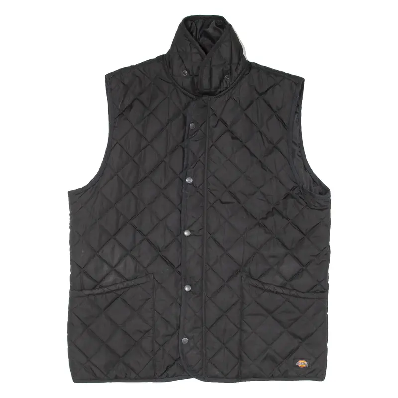 DICKIES Quilted Mens Workwear Gilet Black XL