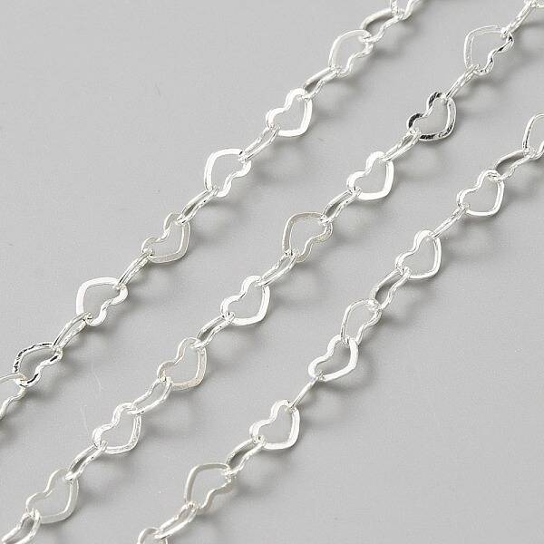 Brass Heart Link Chain