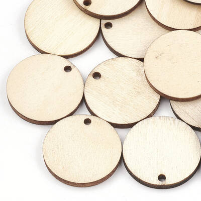 Undyed Wood Pendants