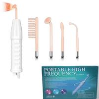 4 in 1 High Frequency Electrode Wand, 1 Set Facial Skin Firming & Lifting Beauty Machine, Beauty Instrument for Home & Travel...