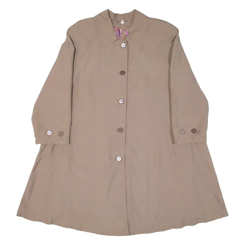Womens Overcoat Coat Brown UK 12
