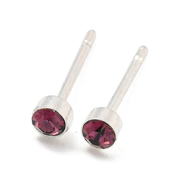 Rack Plating Brass Micro Pave Cubic Zirconia Stud Earring