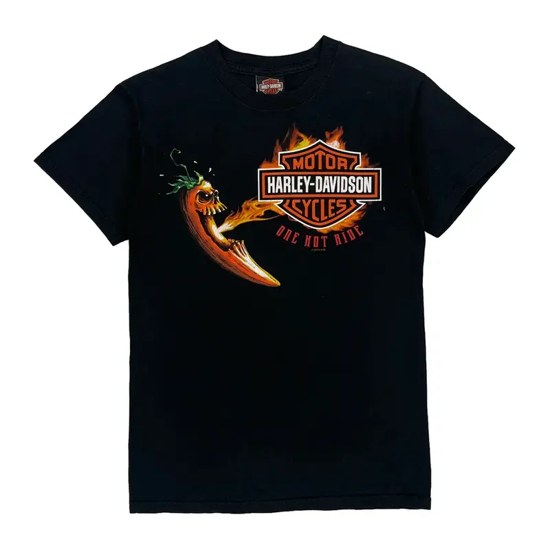 Cozumel Mexico Harley Davidson Graphic T-Shirt - Small Black Cotton