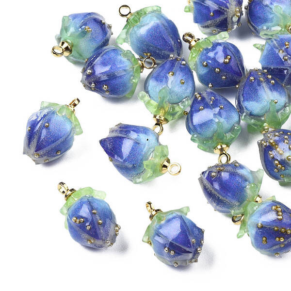 Handmade Epoxy Resin Flower Pendants