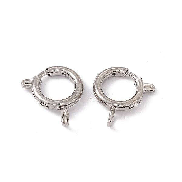 Non-Tarnish 201 Stainless Steel Spring Ring Clasps