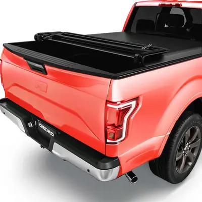 OEDRO 6.4ft Soft Quad-Fold Truck Bed Tonneau Cover for 2002-2025 Dodge Ram 1500 (Inclu. Classic & New), 2003-2025 Dodge Ram 2...