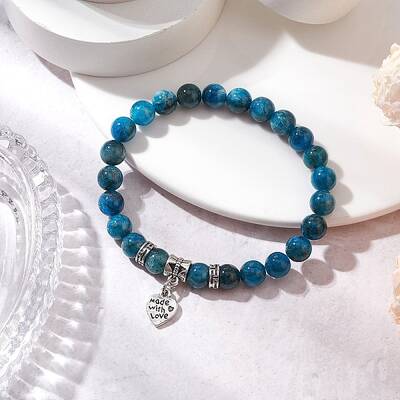 Natural Apatite Beads Stretch Bracelets