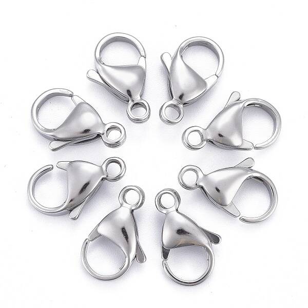 Tarnish Resistant 304 Stainless Steel Lobster Claw Clasps