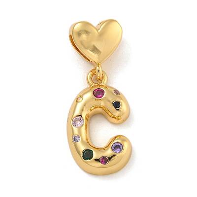 Brass Micro Pave Colorful Cubic Zirconia Pendants