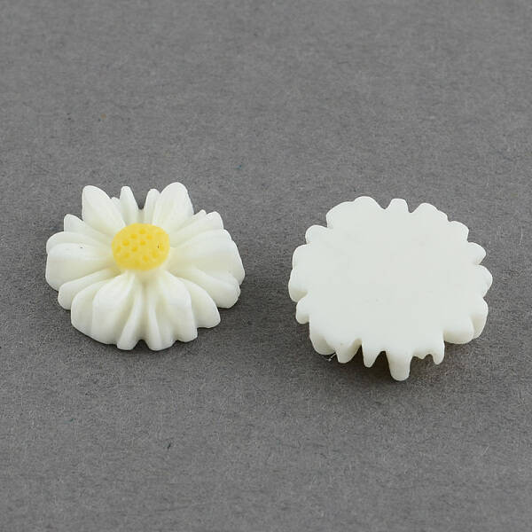 Flatback Hair & Costume Accessories Ornaments Resin Flower Daisy Cabochons