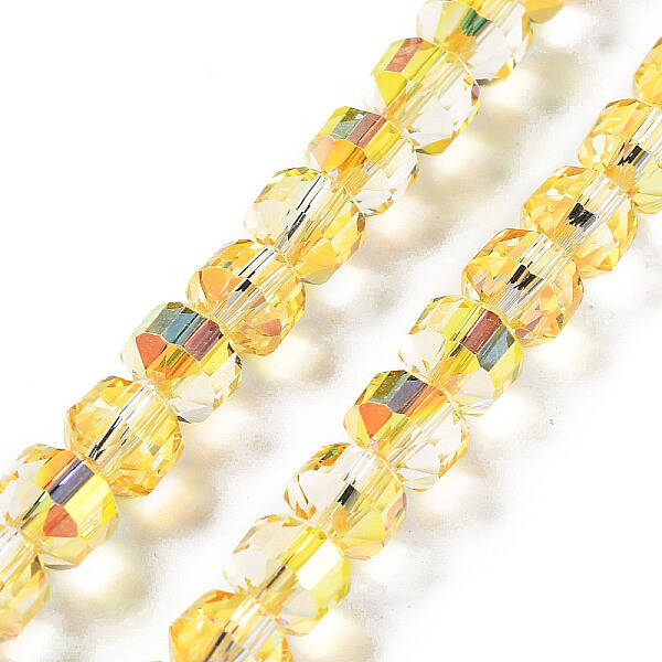 Electroplate Rondelle Glass Beads Strands