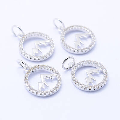 Brass Micro Pave Cubic Zirconia Pendants