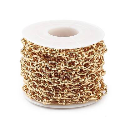 Rack Plating Brass Oval & Knot Link Chains