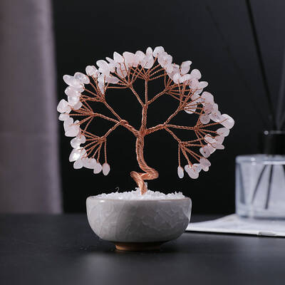Natural Rose Quartz Sculpture Display Decorations