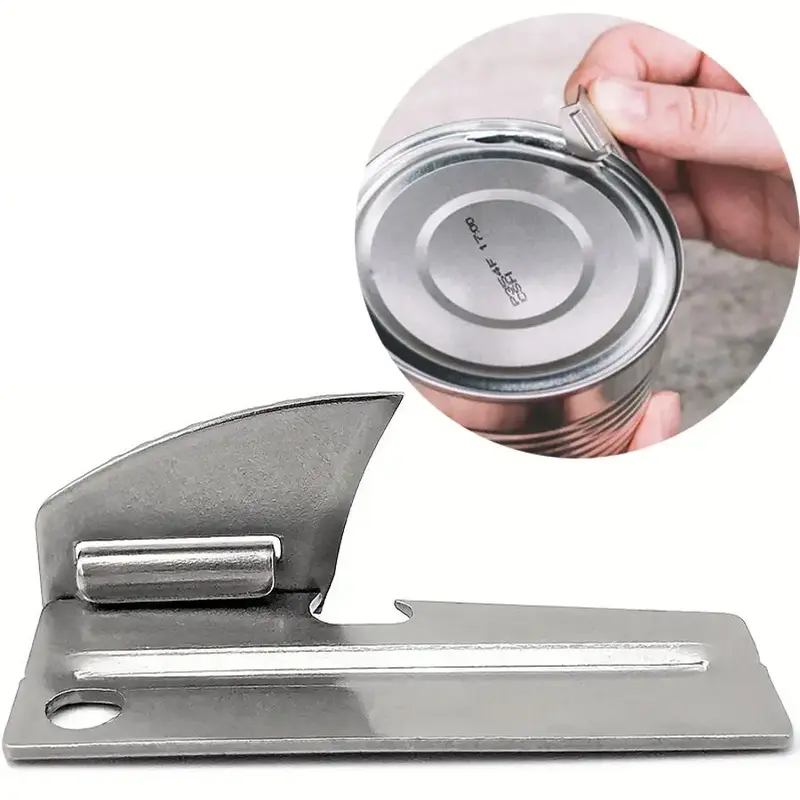 Stainless Steel Can Opener (5pcs), Military Style Portable P38 Can Opener, Survival Tool for Camping, Travel, and Emergencie...