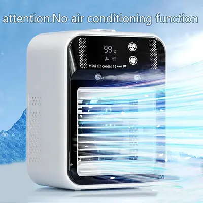 Portable Cooler, Rechargeable Mini Portable Air Cooler Fan, Personal Cooling Fan, Small Cooler for Bedroom, Office, Outdoor U...