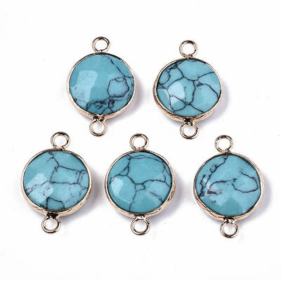 Synthetic Turquoise Links Connectors