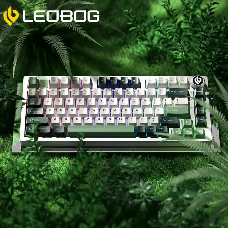 Leobog Hi75 Portable Mechanical Gaming Keyboard, 16 RGB Backlit 81 Keys Wired Office Keyboard with Rotating Button & Original...
