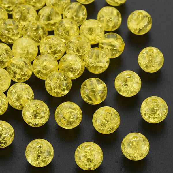 Transparent Crackle Acrylic Beads