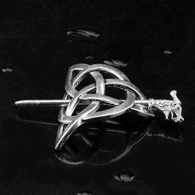 Alloy Vintage Norse Pirate Rune Dragon Hair Clip