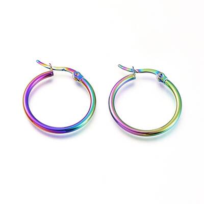 201 Stainless Steel Hoop Earrings