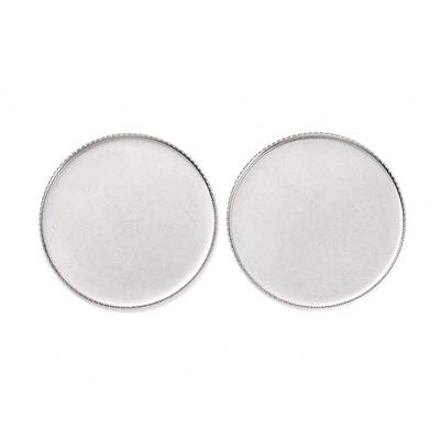 Non-Tarnish 304 Stainless Steel Plain Edge Bezel Cups