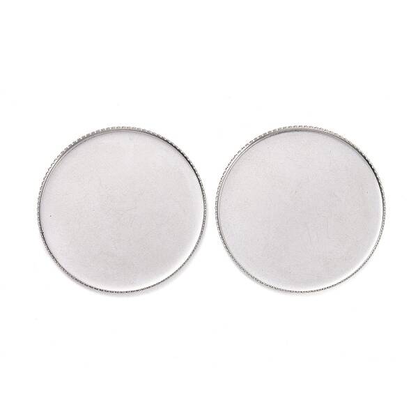 Non-Tarnish 304 Stainless Steel Plain Edge Bezel Cups