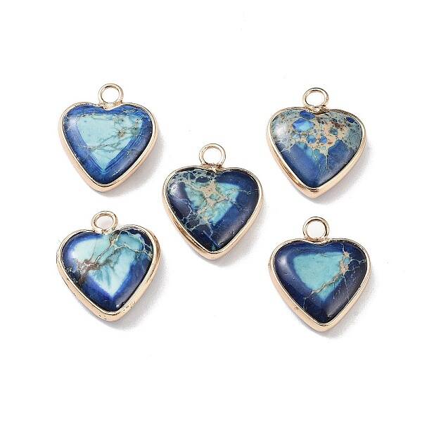 Dyed Synthetic Imperial Jasper Pendants