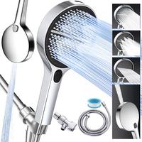 High Output Rain Multi-Mode Handheld Showerhead - Anti-clogging nozzles,built-in power wash function for cleaning tubs, tiles...