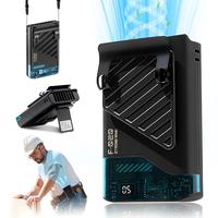 3-in-1 Portable Waist Fan, 10000RPM High-Speed Belt Cooling Fan, 5-Speed Adjustable, 5000mAh Rechargeable, Hands-Free Hanging...
