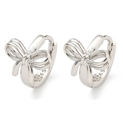 Anti-Tarnish Rhodium Plated 925 Sterling Silver Hoop Earring