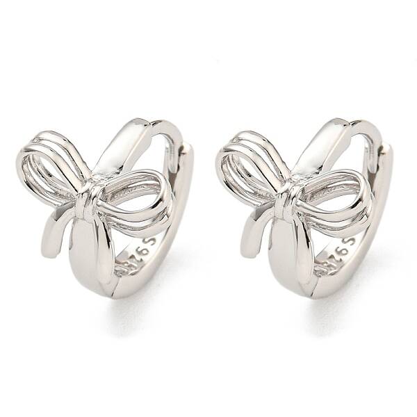 Anti-Tarnish Rhodium Plated 925 Sterling Silver Hoop Earring