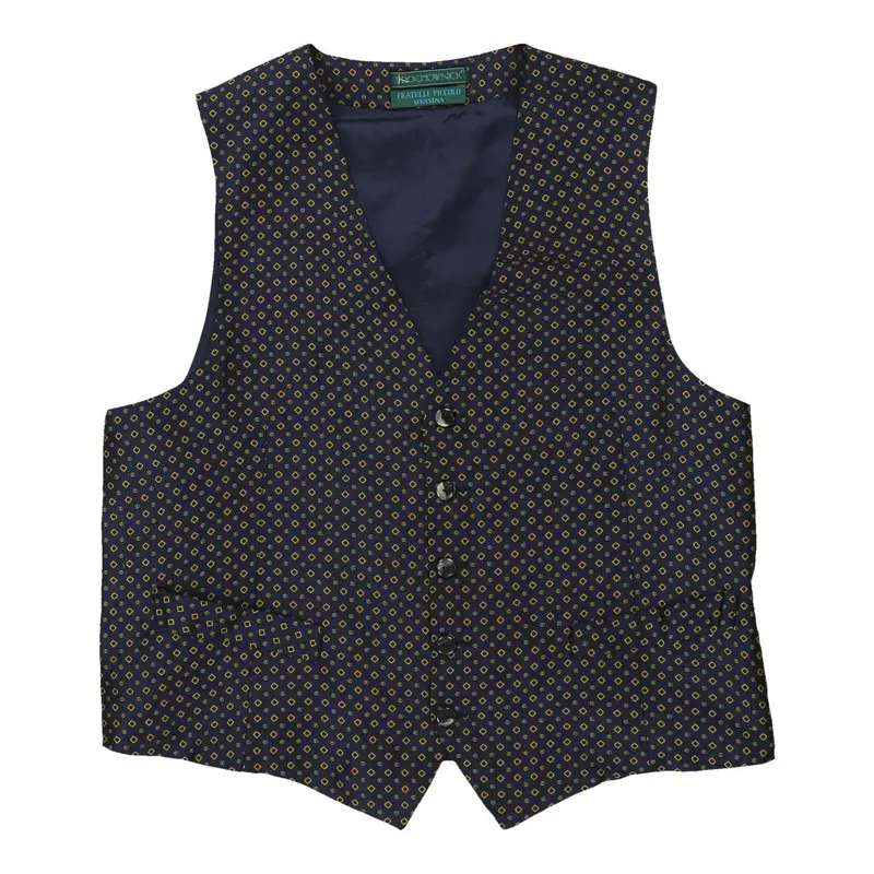 Prochownick Waistcoat - Medium Navy Viscose Blend