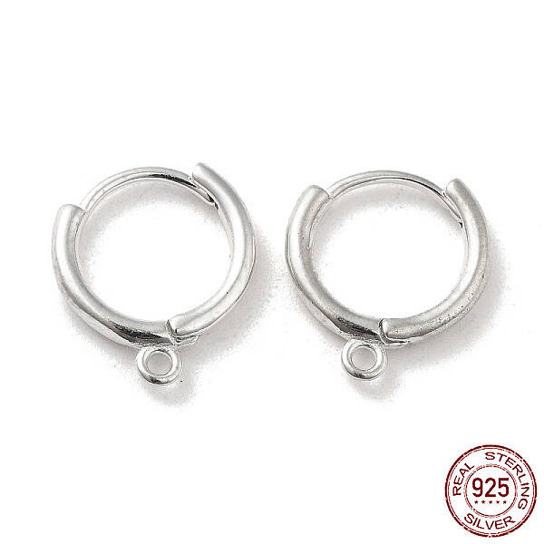925 Sterling Silver Huggie Hoop Earring Findings