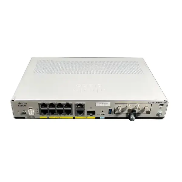 Cisco C1161X-8PLTEP-RF | ISR 1100X 8 x Ports 1000Base-T 2 x SFP (mini-GBIC) Ports 1000Base-X Rack-mountable Integrated Servic...
