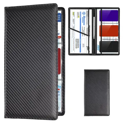 Car Registration & Insurance Card Holder, Vehicle License Document Compartment Card Holder, Interior Car Accessories for Wome...