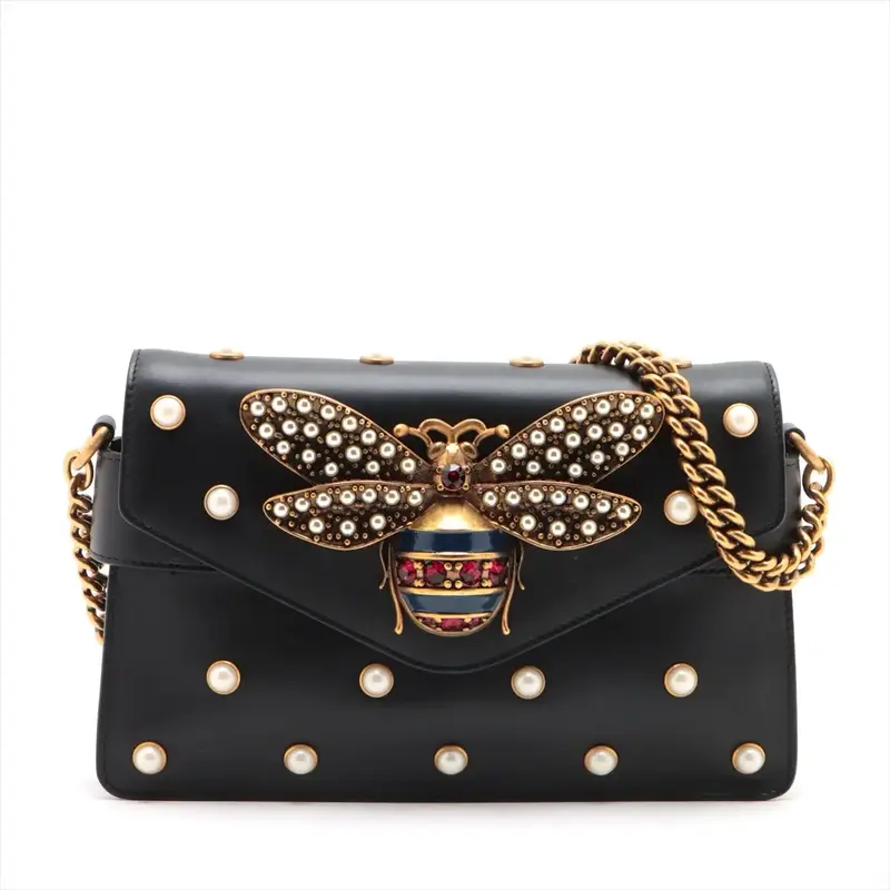 Pre-owned GUCCI Leather Shoulder Bags B252. Broadway